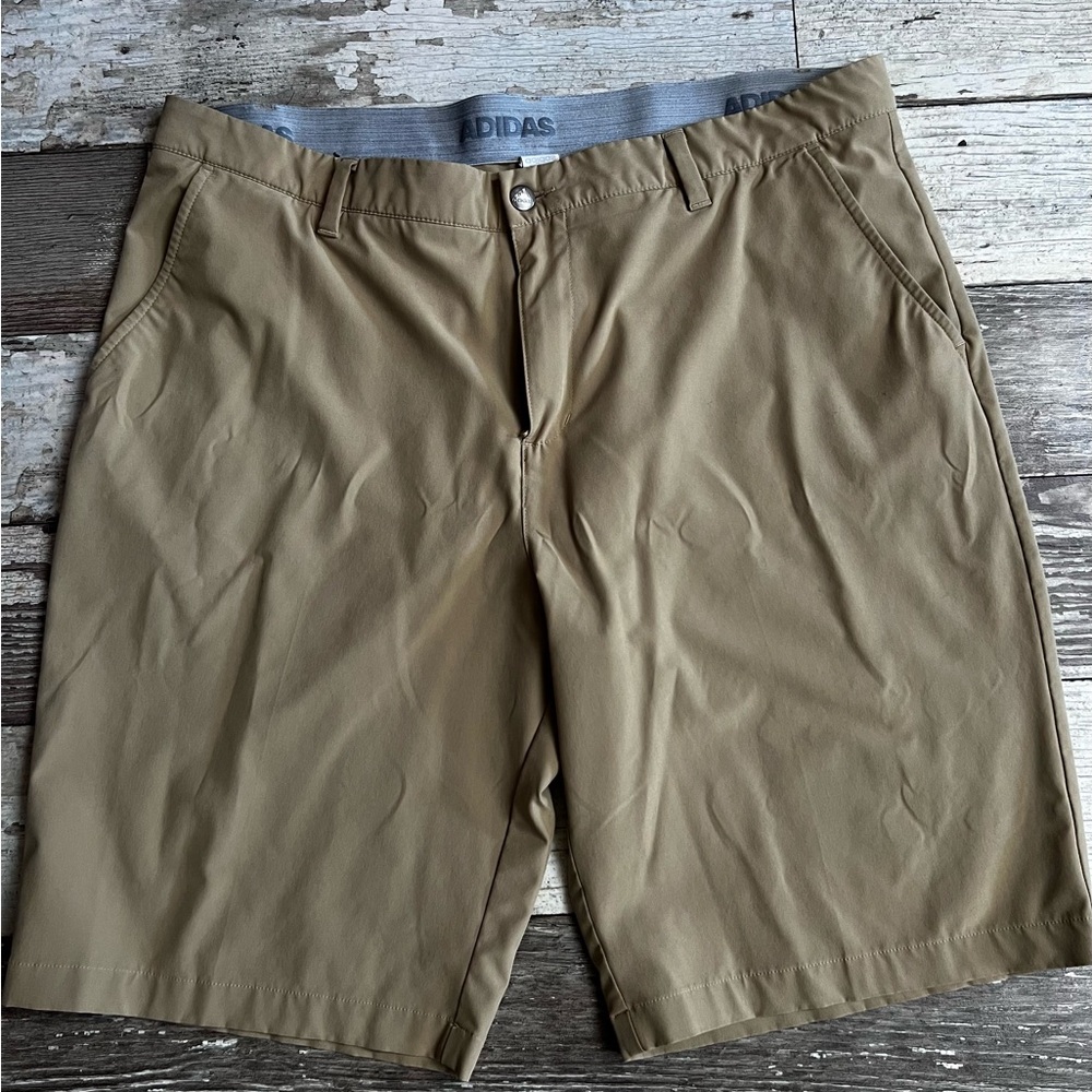Adidas Tan dry fit Golf Shorts for Casual Comfort